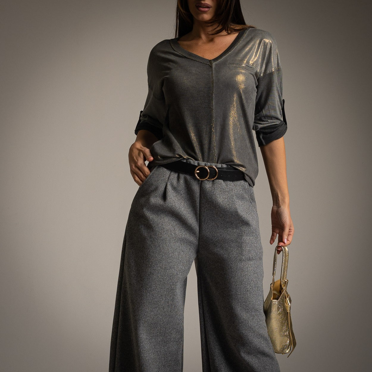 T.SHIRT LUREX NOIR