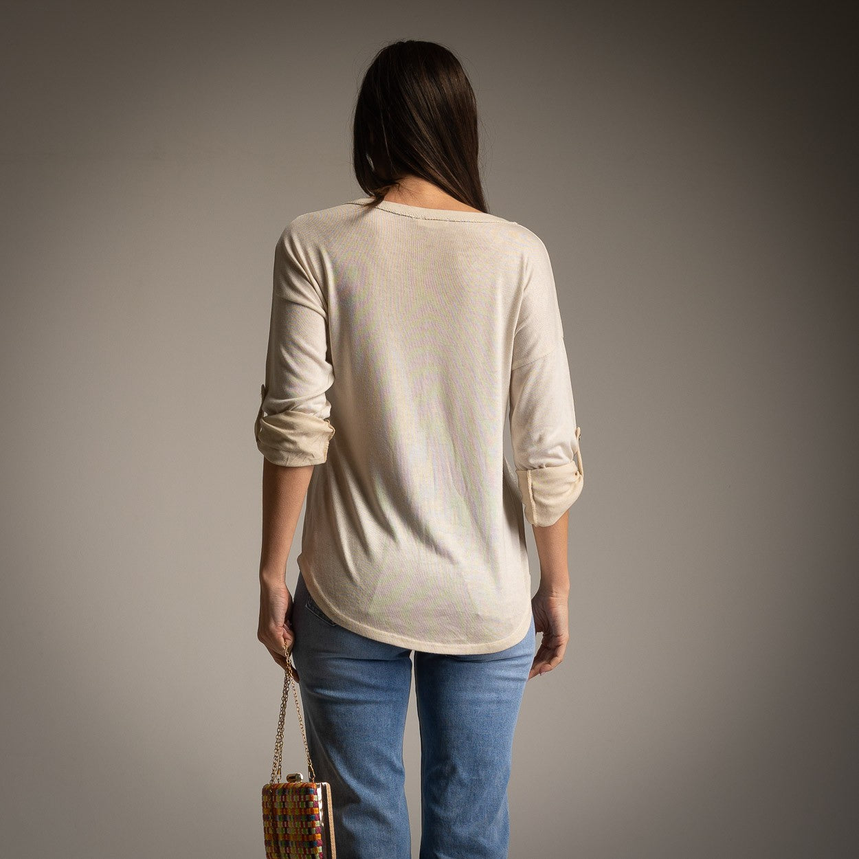 T.SHIRT LUREX BEIGE