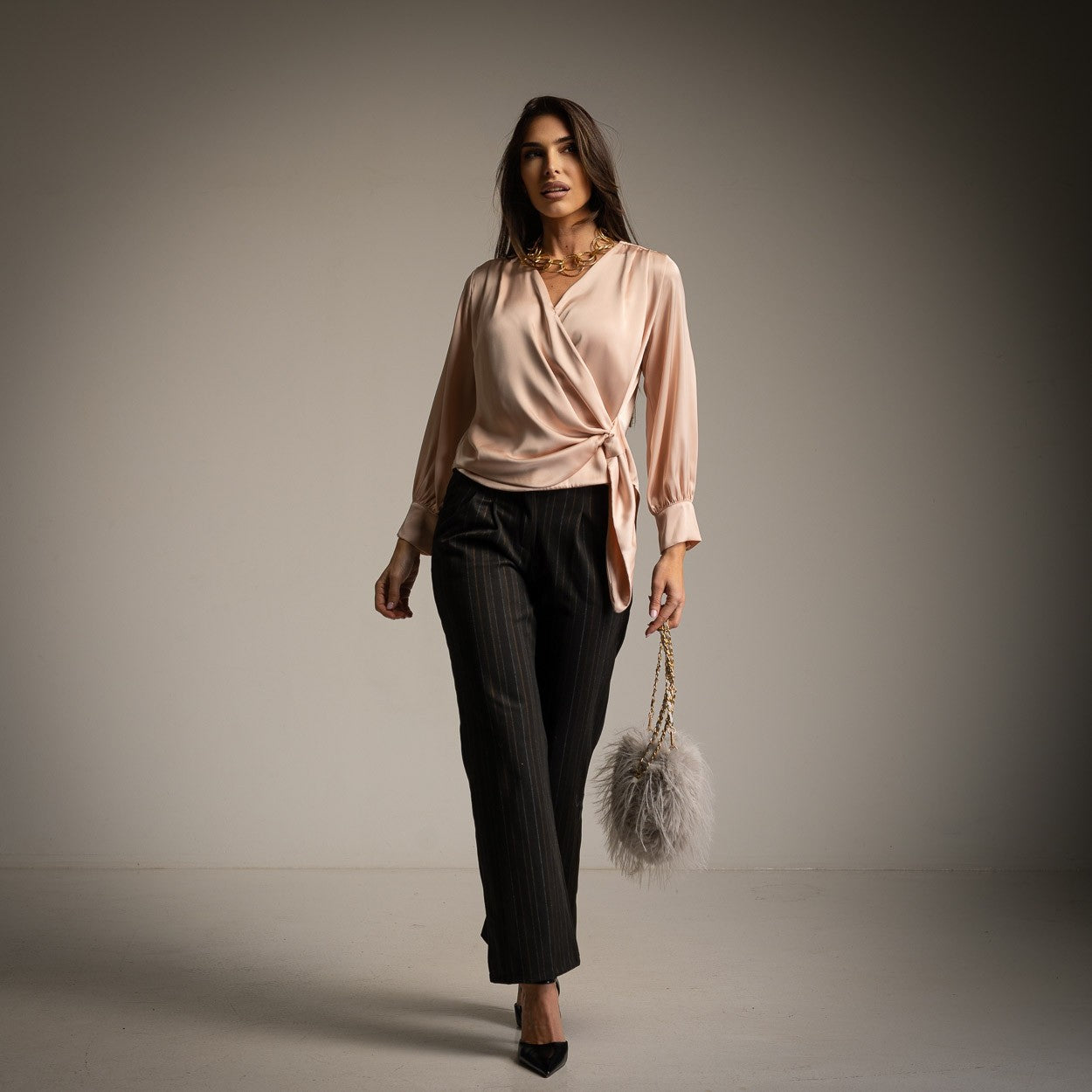 CHEMISE CROISEE ROSE