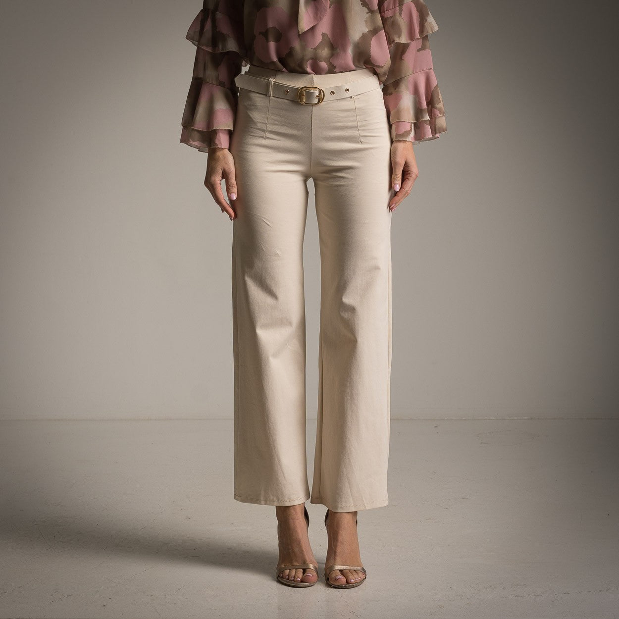PANTALON PALAZO BEIGE