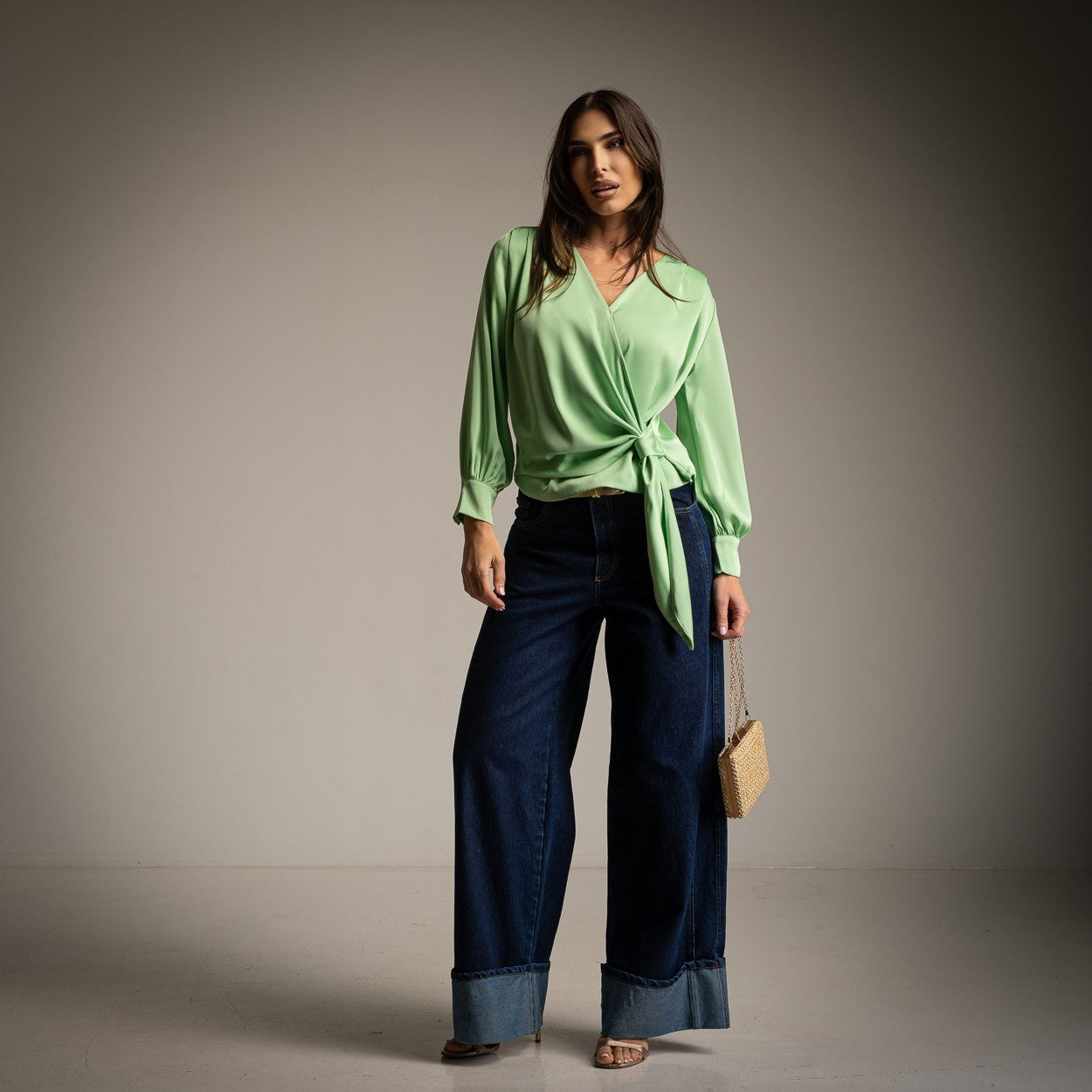 CHEMISE CROISEE VERTE