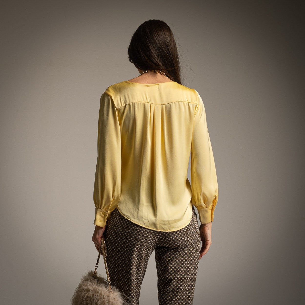 CHEMISE CROISEE JAUNE