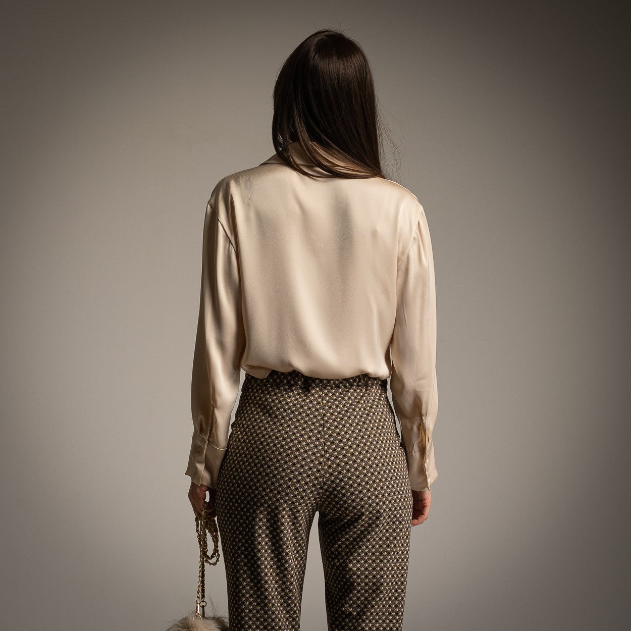 CHEMISIER SATIN BEIGE