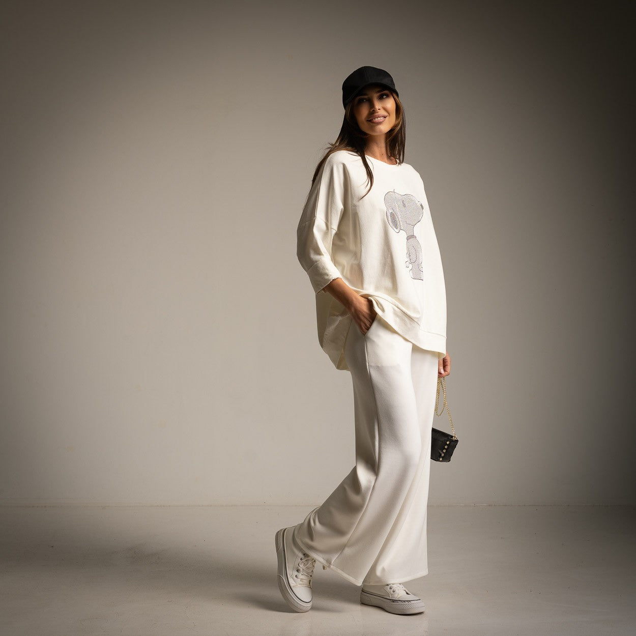 SWEAT-SHIRT SNOOPY STRASS