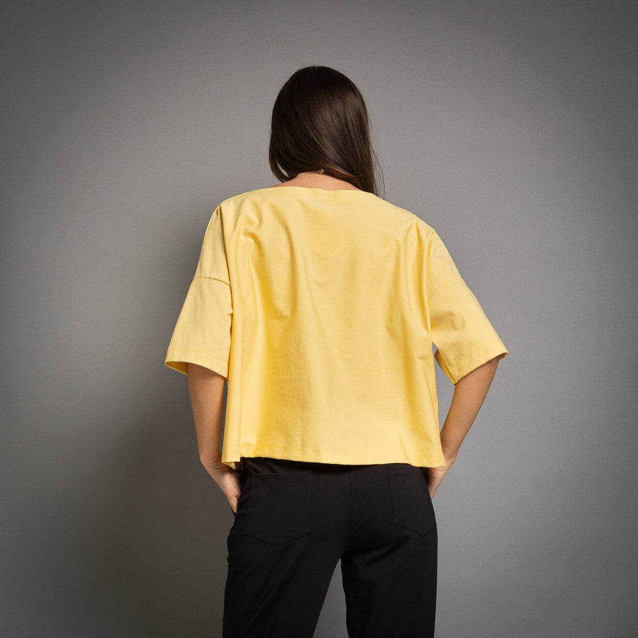 T-SHIRT MANCHES JAPONAISES JAUNE