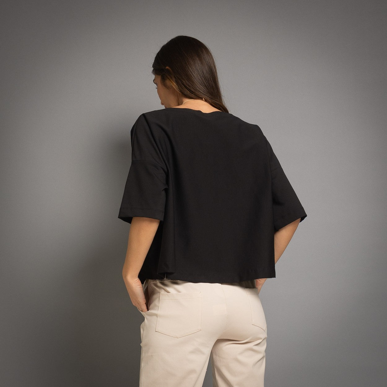 T-SHIRT MANCHES JAPONAISES NOIR