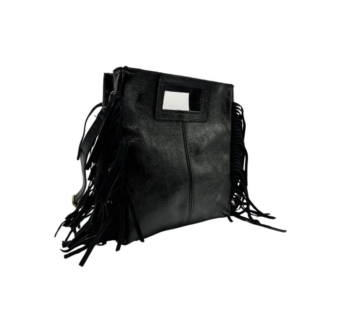 SAC A MAIN CUIR IRISE MAJA OR