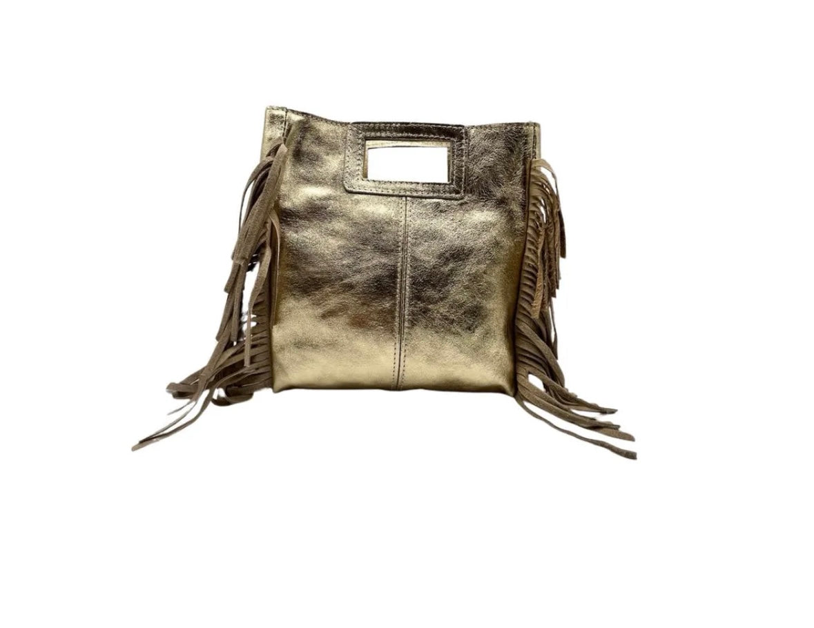 SAC A MAIN CUIR IRISE MAJA NOIR