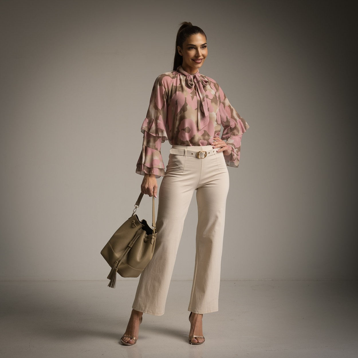PANTALON PALAZO BEIGE