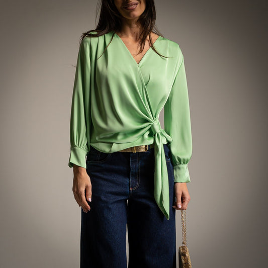 CHEMISE CROISEE VERTE