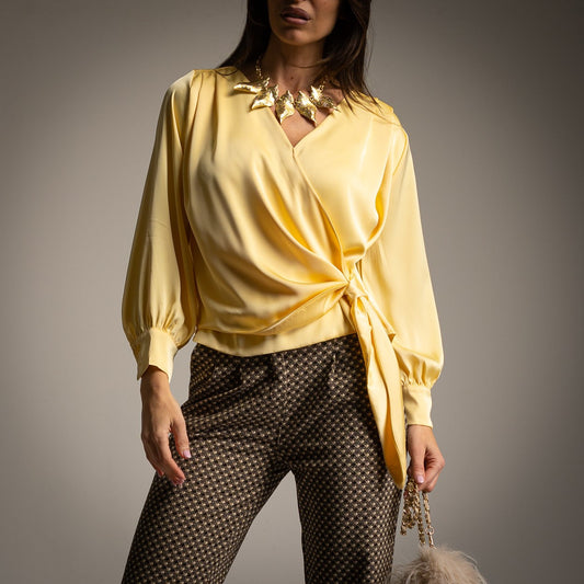 CHEMISE CROISEE JAUNE