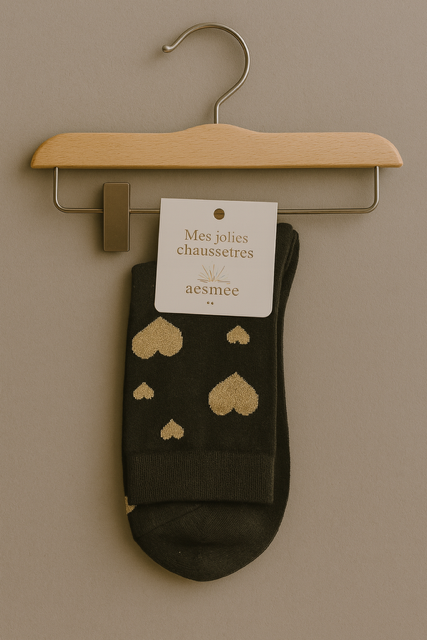 CHAUSSETTES COEUR DORE