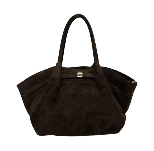 SAC CUIR SUEDE MINI CHOCOLAT