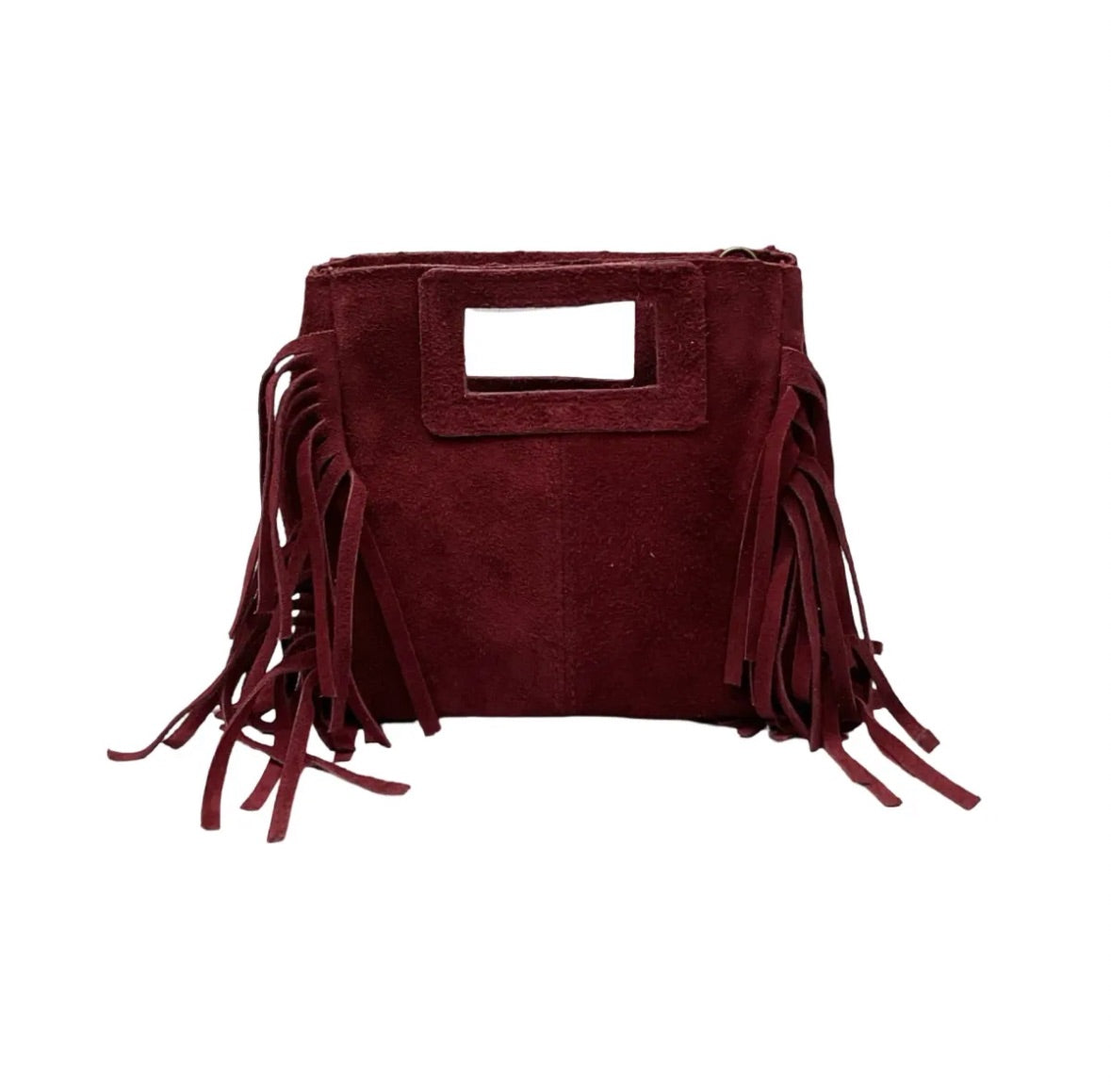 SAC CUIR MAJES SMALL BORDEAUX