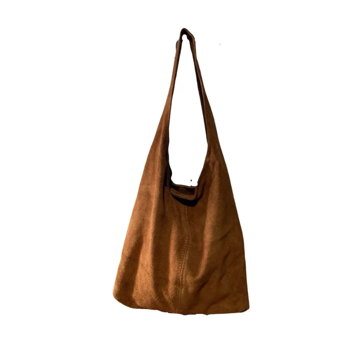 SAC CUIR SUEDE EVASION CAMEL