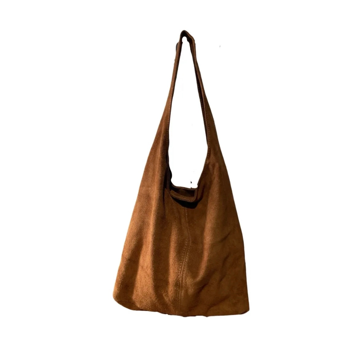 SAC CUIR SUEDE EVASION CAMEL