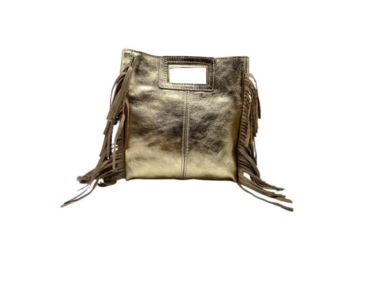 SAC A MAIN CUIR IRISE MAJA OR
