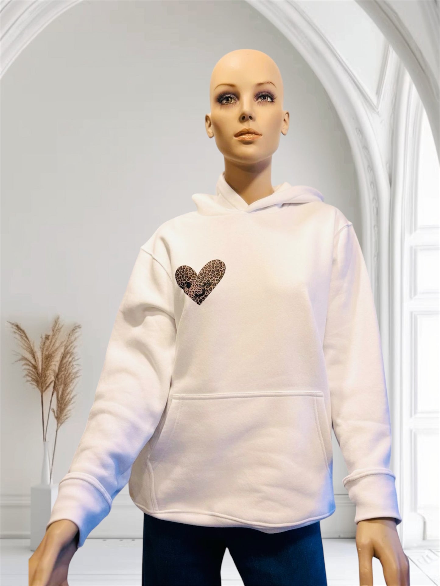 SWEAT COEUR LEOPARD